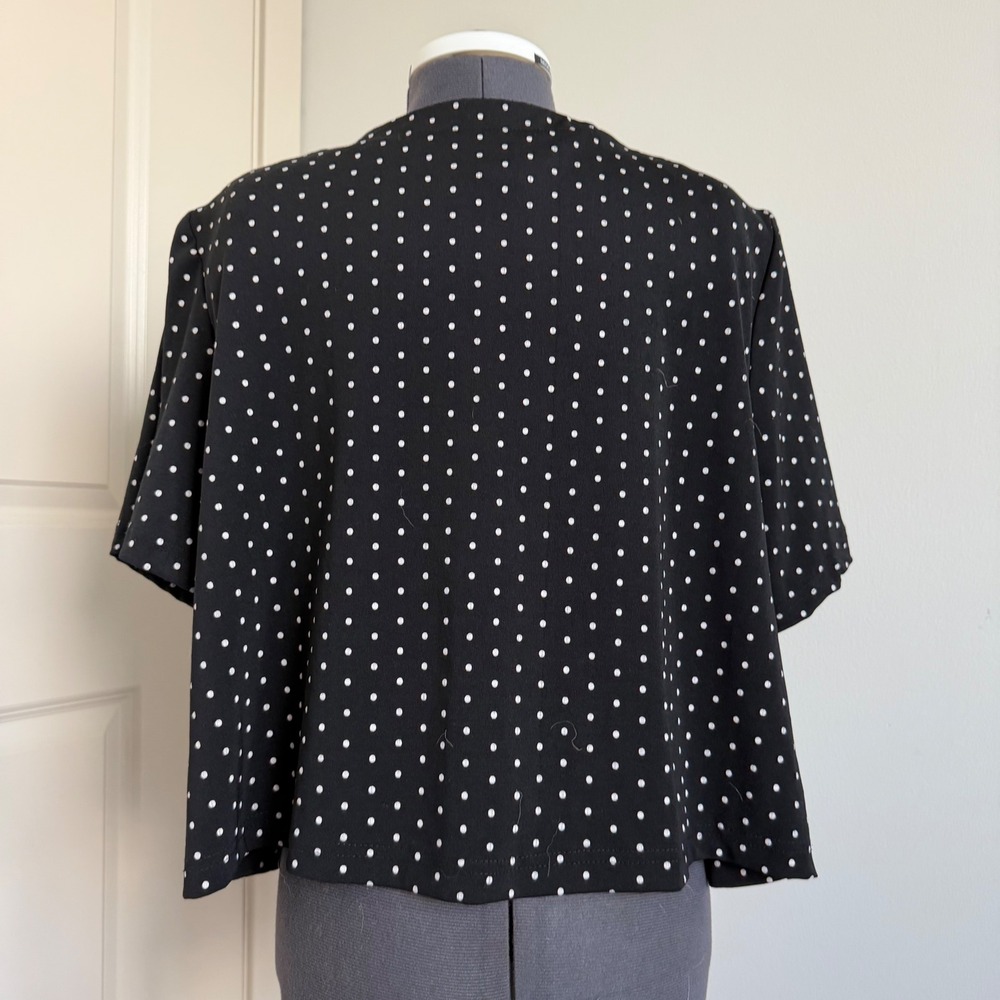 Vintage 90s Polka Dot Button Front Top - Picture 4 of 9